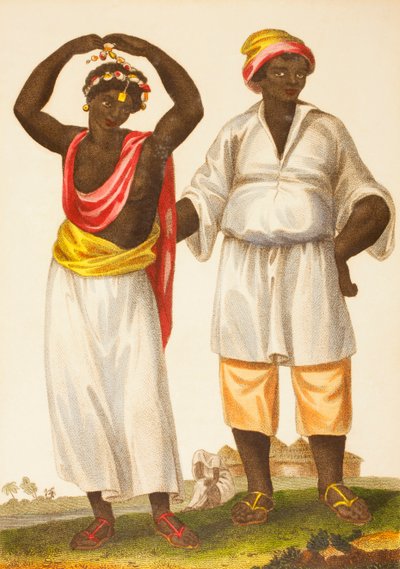 Mandinka couple of West Africa by European School
